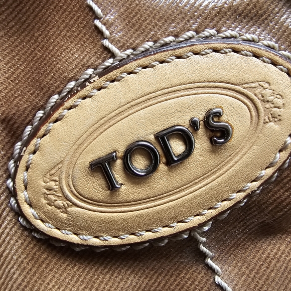 Tod's Brown Canvas G Line Grande Large Satchel Handbag - Picture 9 of 10